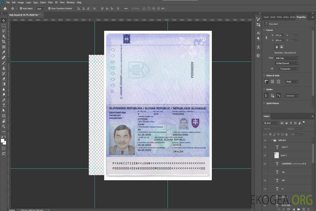 Passeport slovaque version 2 template Passeport slovaque version 2 template